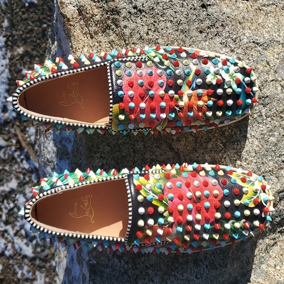 Christian Louboutin Roller Boat Leather Low Trainers Size 8 - Picture 2 of 16